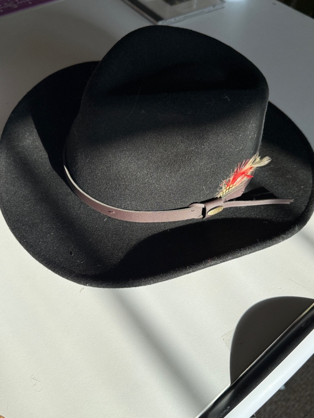 Outback Black Felt Scala wool XLarge XL Four Seasons Western Hat